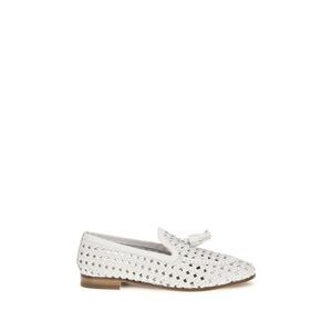 Fratelli Rossetti White Calf Leather Bos Taurus Slip-On Women's Loafers